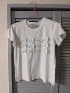 美品★Tu es mon TRESORトレゾア★リボンTシャツ白ホワイト38のサムネイル