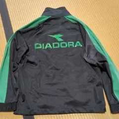 DIADORA ディアドラ トラックジャケット ジャージ ブラック グリーンのサムネイル