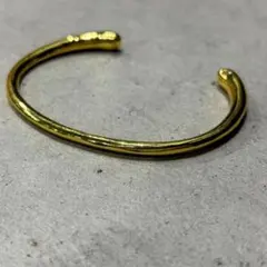 ヴィンテージ ゴールド シルバー 925 シンプル バングル ブレスレット 金