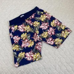 WESTSEA 綿混 ボタニカル柄ハーフパンツ メンズ Lサイズ