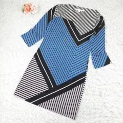 美品◎ダイアンフォンファステンバーグ ワンピース マルチカラー 2 ボーダー