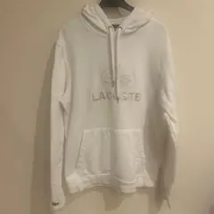 LACOSTE ホワイト フード付きパーカー US S - メルカリ