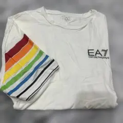 EA7 Emporio Armani レインボーストライプTシャツ