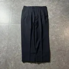90s ヴィンテージ 2タック ワイドスラックス ネイビー AB-M 日本製