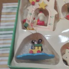 木製クリスマスオーナメントセット 6個入り