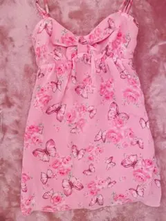 ★MA＊RS★ピンク薔薇★ノースリーブワンピース★MARS★バラ★マーズ★新品★ ma rs マーズ 姫ギャル Y2K ハート アリスタイム柄ワンピース