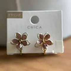 CHICA 花モチーフ イヤリング ピンクのサムネイル