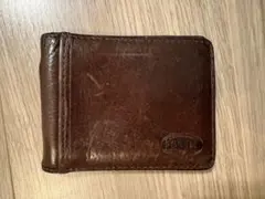 【送料込み】Fossilダークブラウン 二つ折り財布のサムネイル