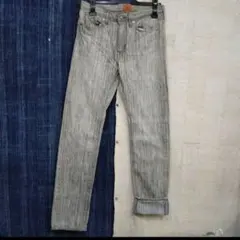 OMNIGOD　新品タグ付き　織りストライプ柄ストライプパンツ　日本製Sサイズ