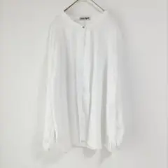 〈Hina Style〉長袖シャツ　白　オフィス　大きめ　シンプル　3L