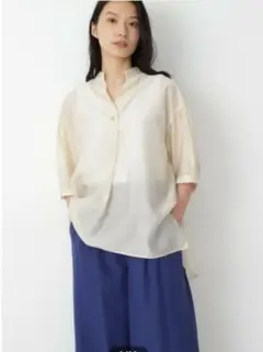 【美品】 HUMAN WOMAN セルロース Nタンブラーブラウス M