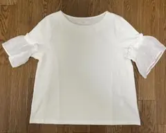 インデックス　白フリルTシャツ
