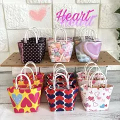 ハンドメイド 折り紙 ミニ紙袋 24枚 ★ハート