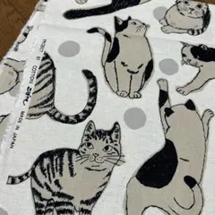 【綿麻キャンバス】ねこ 猫 ネコ‼️約110×60cm