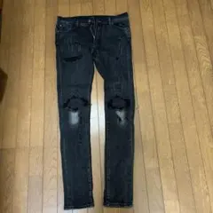 MANFINITY スキニーデニム ダメージ加工 ブラック 28インチ - メルカリ