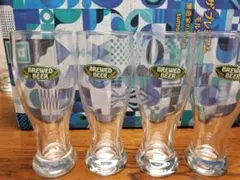 未使用ビールグラス４個セット　レギュラー缶サイズ