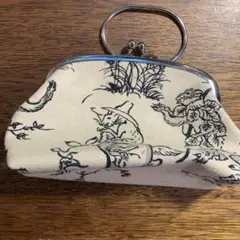 鳥獣戯画　がま口ポーチ
