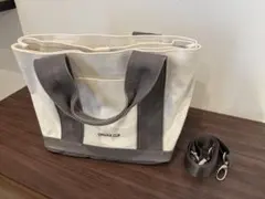 OPAQUE.CLIP 【2way/多ポケット】3層セパレートミドルトートバッグ