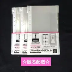 セリア 6リング用フリーポケットリフィル 20枚入 3セット
