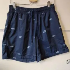BB)Nike ネイビー サーフパンツ ハーフパンツ M 総柄
