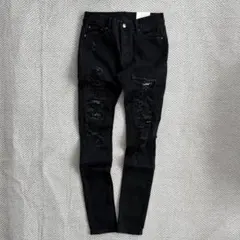 mnml スキニー BLACK ダメージ加工 30インチのサムネイル
