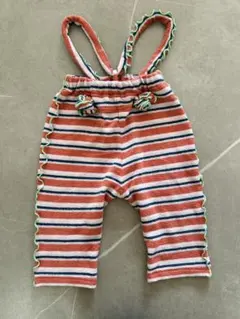 MARKETY'S オーバーオール オレンジと青のストライプ