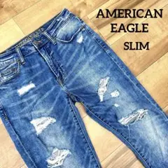 AMERICAN EAGLE デニム　スリム　ダメージ　US29