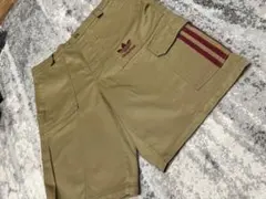 【Ｌ】adidas ハーフパンツ カーキ