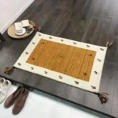 ギャッベ ギャベ 玄関マット 60x90cm 2go/wh ㉑