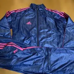adidas ウインドブレーカー 上下 セットアップ 裏起毛 ネイビー 紺