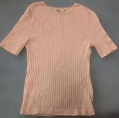 UNIQLO　ピンクニットTシャツ　処分品