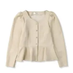 ペプラムジャケット hanon　ホワイト