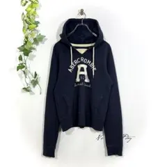 アバクロンビー&フィッチ パーカー(M)ネイビー プルオーバー ビッグロゴ