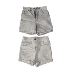 デニムショートパンツ 2点セット　水色、白