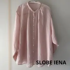 24SS SLOBE IENA ラミーギャザーシャツ ピンク　スローブイエナのサムネイル