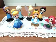 qposket　初期ディズニープリンセス　フィギュア　７体セットのサムネイル