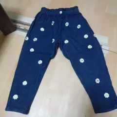 週末処分☆　しまむら　キッズ　女の子　デニム　花柄　サイズ100