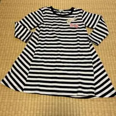 ストライプ 長袖ワンピース