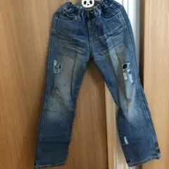 F Oキッズ　ダメージデニム ジーンズ130サイズ