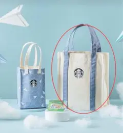 【台湾限定】スターバックス トートバッグ ホワイト/ブルー