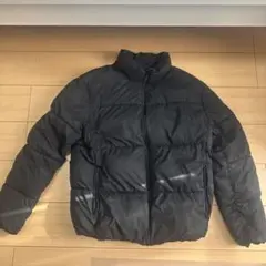 ブラック ダウンジャケット フルジッパー