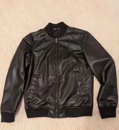 ■美品　ZARA MA1 革ジャン フェイクレザー ライダース　Sサイズ