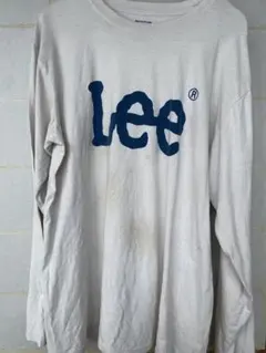 Lee ロゴプリント 長袖Tシャツ ホワイト