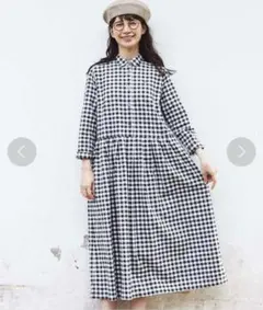 【極美品】サニークラウズ ponさん ギンガムチェックワンピース L 完売品