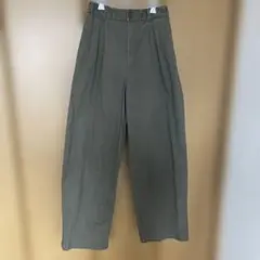 m*i様 カーキ チノパン タック ワイドパンツ