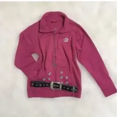 00s Y2K BABY DOLL バックロゴ　ジップアップパーカー　平成ギャルのサムネイル