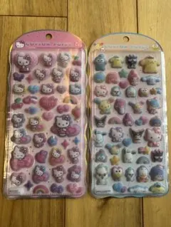 コットンパフィーシール　キティ　サンリオ　２枚セット