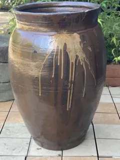 古い唐津焼の大甕64.5cm 大瓶 水鉢 睡蓮鉢 メダカ - メルカリ