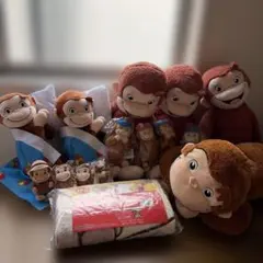 希少】GUND おさるのジョージ ぬいぐるみ 大 小 キュリアスジョージ 