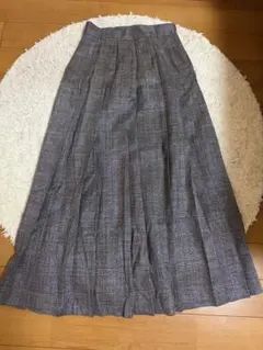 JEANASIS グレンチェック フレアスカートのサムネイル